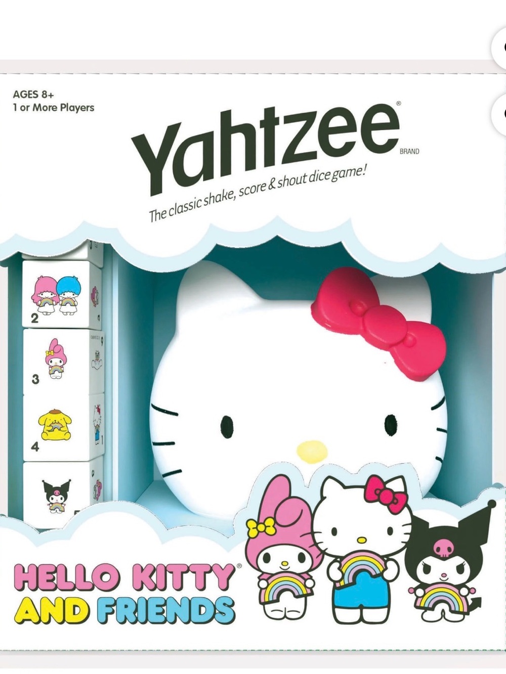 Hello Kitty Yahtzee Game - White, Pink, Blue, Yellow